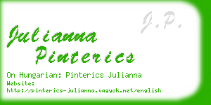 julianna pinterics business card